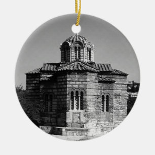 Ornamento De Cerâmica Grécia Vintage, Igreja Atenas dos Apóstolos Sant