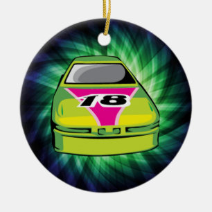 Ornamento De Cerâmica Green Nascar
