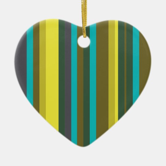 Ornamento De Cerâmica Green_stripes