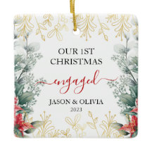 Greenery Monoline Flower Primeiro Natal Envolvido