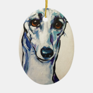 Ornamento De Cerâmica Greyhound Italiano