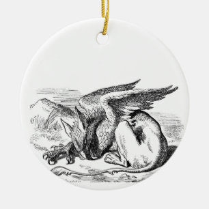 Ornamento De Cerâmica Grifo do sono