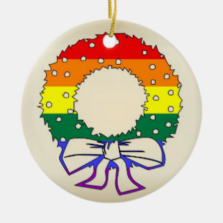 Ornamento De Cerâmica Grinalda do arco-íris