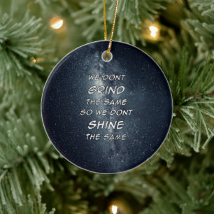 Ornamento De Cerâmica Grind & Shine Stars Inspiração Motivacional