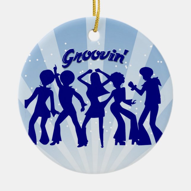 Ornamento De Cerâmica Groovin' (Frente)