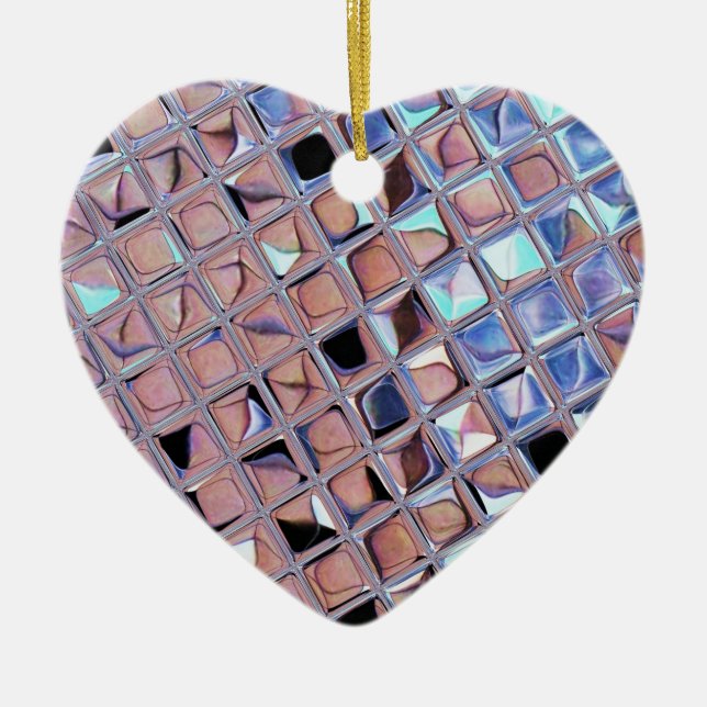 Ornamento De Cerâmica Groovy Disco Ball Mirror Ball Globe (Frente)