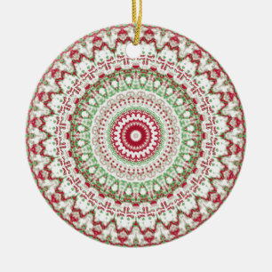 Ornamento De Cerâmica Groovy Funky Tie Dye Natal Boho Hippie Mandala