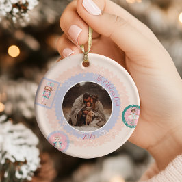 Ornamento De Cerâmica Groovy Nutcracker Retro Pastel Christmas