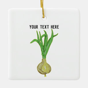 Ornamento De Cerâmica Growing onions