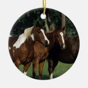 Ornamento De Cerâmica Grupo de estar dos cavalos da pintura