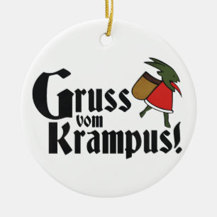Ornamento De Cerâmica Gruss Vom Krampus