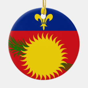 Ornamento De Cerâmica Guadeloupe Flag