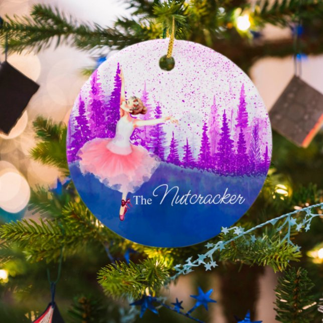Ornamento De Cerâmica Guarda-Balé comemorativa do Nutcracker personaliza (Criador carregado)