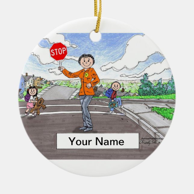 Ornamento De Cerâmica Guarda de cruzamento - fêmea (Frente)