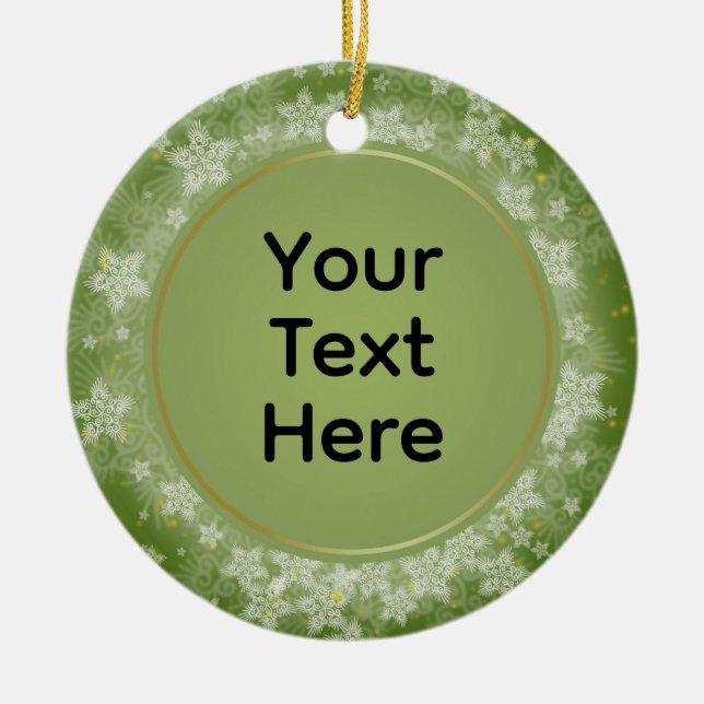 Ornamento De Cerâmica Guarda de Natal Personalizada (Frente)