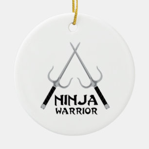 Ornamento De Cerâmica Guerreiro Ninja