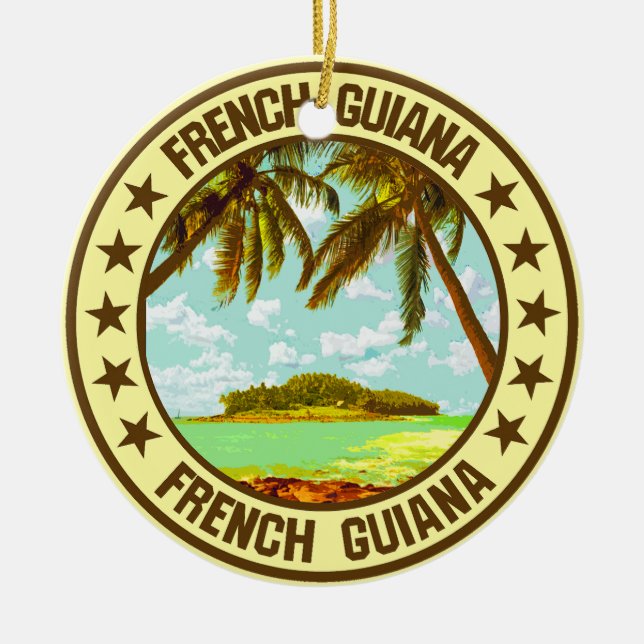 Ornamento De Cerâmica Guiana Francesa (Frente)