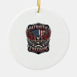 Ornamento De Cerâmica Guidão de Liberdade Patriótica Moto Estrada Liberd