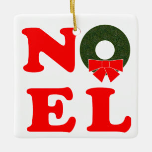 Ornamento De Cerâmica Guirlanda de NOEL