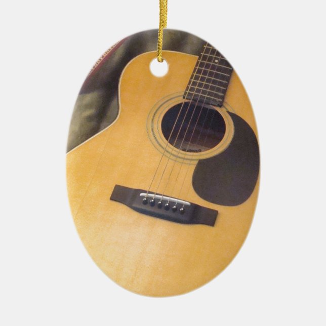 Ornamento De Cerâmica guitarra (Frente)