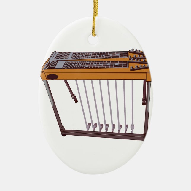 Ornamento De Cerâmica Guitarra de aço (Frente)