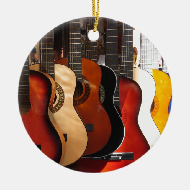 Ornamento De Cerâmica Guitarras (Frente)