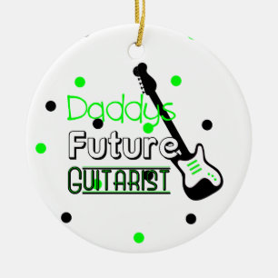 Ornamento De Cerâmica Guitarrista do futuro de Daddys