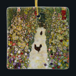 Ornamento De Cerâmica Gustav Klimt - Caminho do Jardim com Galinhas<br><div class="desc">Caminho do Jardim com Galinhas - Gustav Klimt,  Petróleo na Canvas,  1916</div>