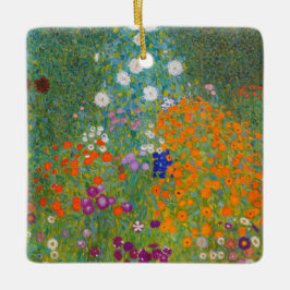 Ornamento De Cerâmica Gustav Klimt - Jardim Flor