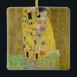 Ornamento De Cerâmica Gustav Klimt - O Beijo<br><div class="desc">Kuss Beijo/Der - Gustav Klimt em 1907-1908</div>