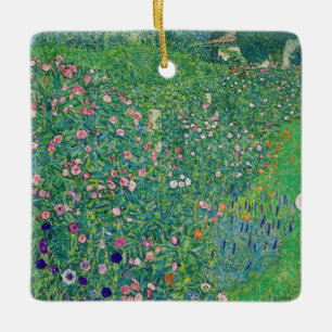 Ornamento De Cerâmica Gustav Klimt - Paisagem de Jardim Italiano