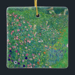 Ornamento De Cerâmica Gustav Klimt - Paisagem do Jardim Italiano<br><div class="desc">Paisagem do Jardim Italiano / Paisagem Horticultural Italiana - Gustav Klimt,  Oil on Canvas,  1913</div>