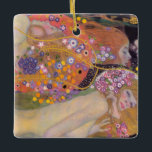 Ornamento De Cerâmica Gustav Klimt - Serpentes Água II<br><div class="desc">Serpentes de água II/Wasserschlangen II - Gustav Klimt,  Oil on canvas,  1904-1907</div>