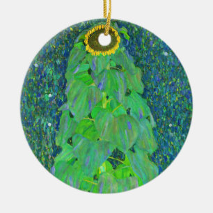 Ornamento De Cerâmica Gustav Klimt Sunflower