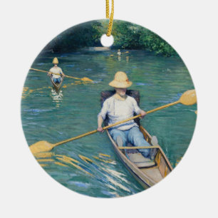 Ornamento De Cerâmica Gustave Caillebotte - Barcos no Yerres
