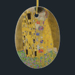 Ornamento De Cerâmica Gustavo Klimt "o beijo "<br><div class="desc">Obra-prima de s de Gustavo Klimt ': "O beijo". "O beijo, " criou pelo pintor austríaco Gustavo Klimt. Considerou para ser seu trabalho mais famoso. Pintou-o entre os anos 1907 e 1908, que eram o highpoint de seu "período dourado, " quando pintou um número de trabalhos que utilizam a folha...</div>