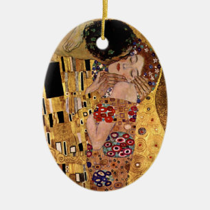 Ornamento De Cerâmica Gustavo Klimt: O beijo (detalhe)