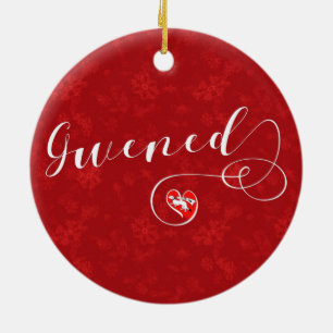 Ornamento De Cerâmica Gwened Flag in Heart, Vannes, Breton, Brittany