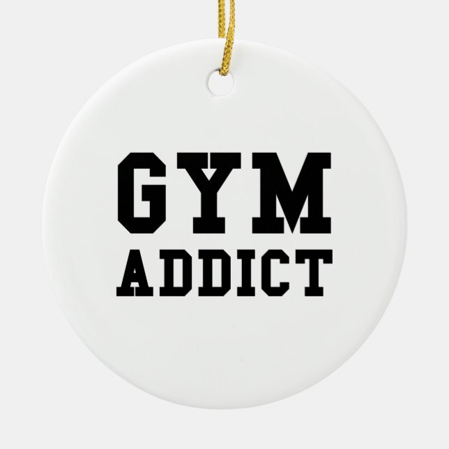 ORNAMENTO DE CERÂMICA GYM ADDICT (Frente)