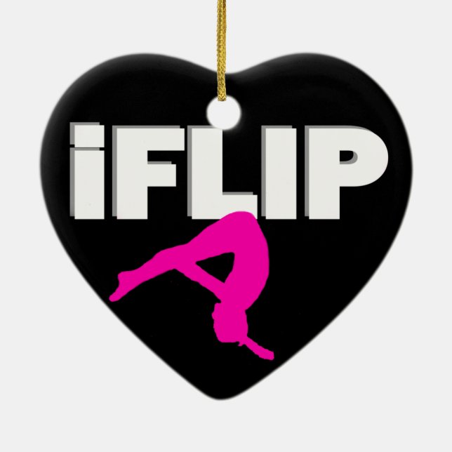 Ornamento De Cerâmica Gymnast de caída (Verso)