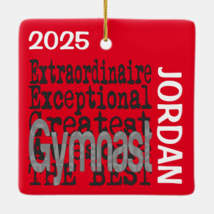 Ornamento De Cerâmica Gymnast Extraordinaire CUSTOM