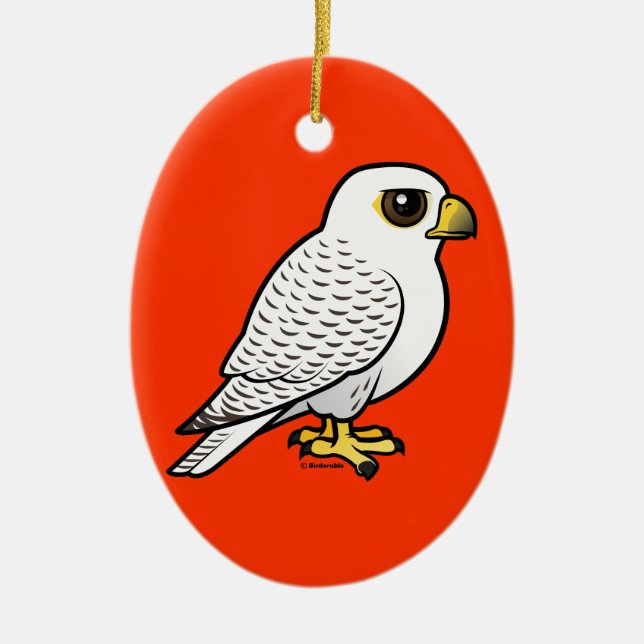 Ornamento De Cerâmica Gyrfalcon (Frente)