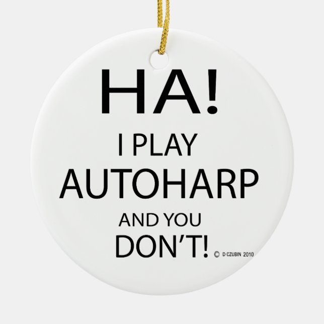 Ornamento De Cerâmica Ha Autoharp (Frente)