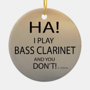 Ornamento De Cerâmica Ha Bass Clarinet