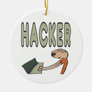 Ornamento De Cerâmica Hacker