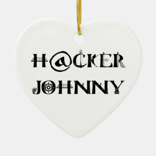 Ornamento De Cerâmica hacker johnny
