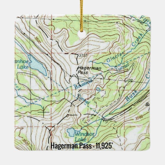 Ornamento De Cerâmica Hagerman Pass Colorado Topo (Verso)