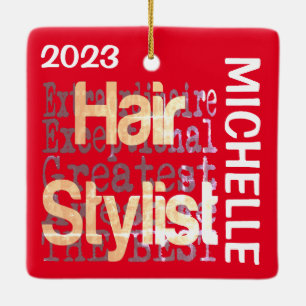 Ornamento De Cerâmica Hair Stylist Extraordinaire CUSTOM