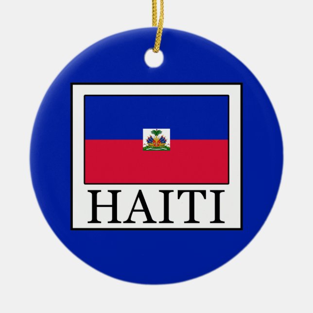 Ornamento De Cerâmica Haiti (Frente)
