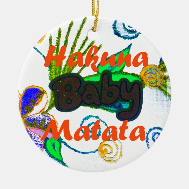Ornamento De Cerâmica Hakuna Matata Baby.png (Frente)
